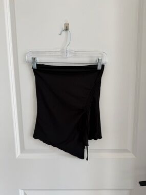 Garage Black Asymmetrical Tube Top